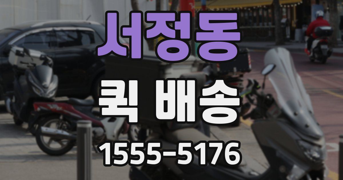 서정동 퀵 배송