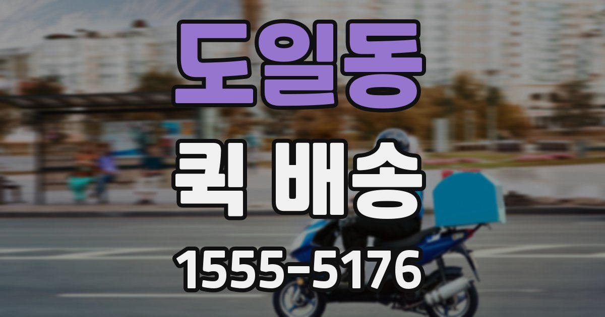 도일동 퀵 배송