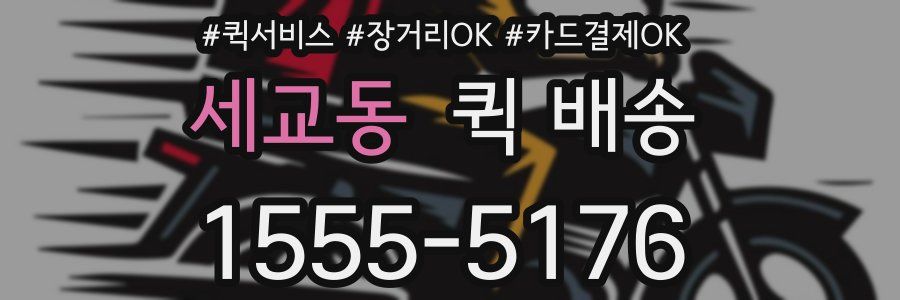 세교동 퀵 배송