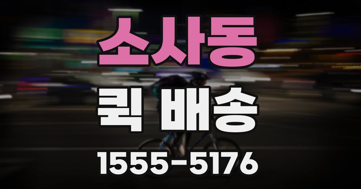소사동 퀵 배송