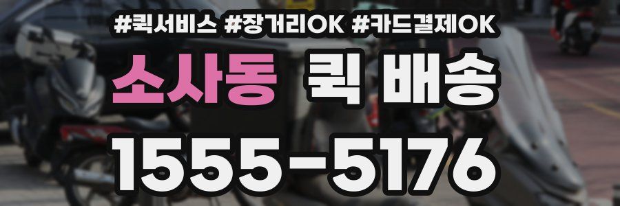 소사동 퀵 배송