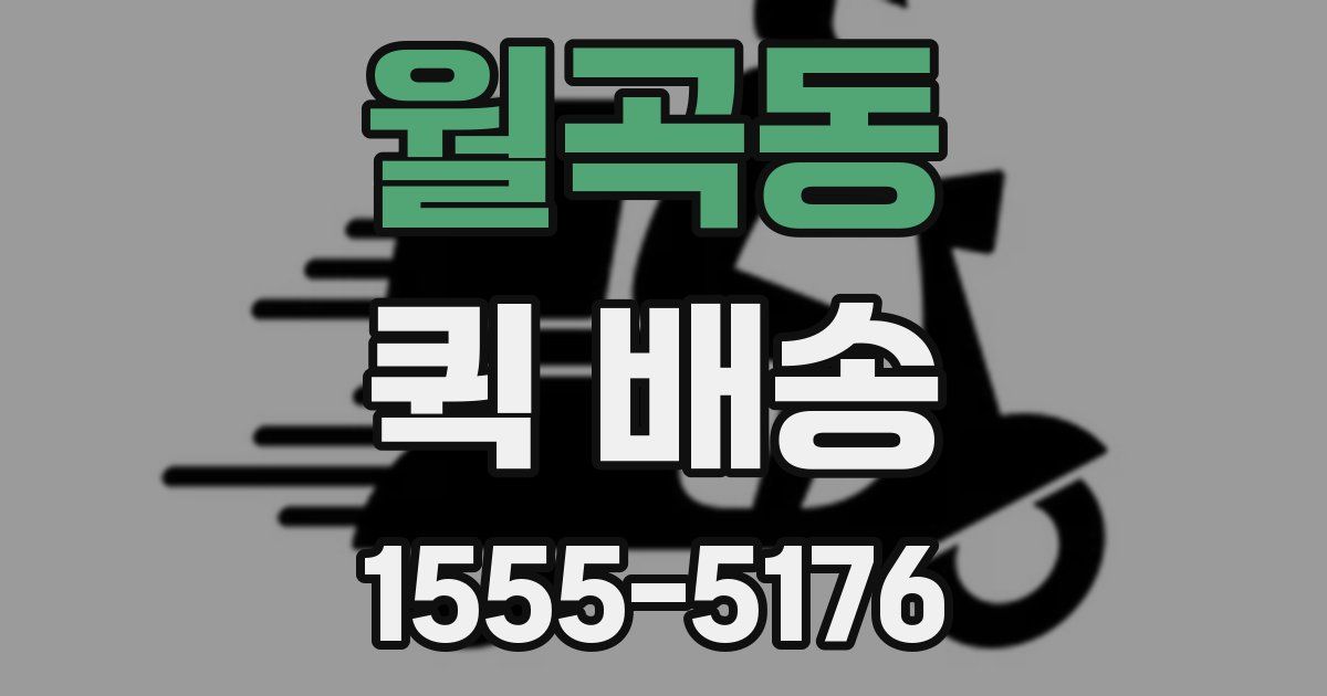 월곡동 퀵 배송