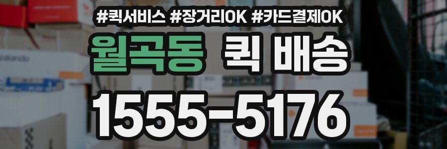 월곡동 퀵 배송
