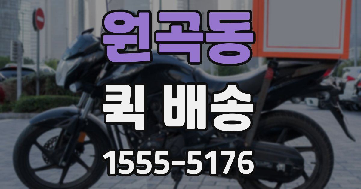 원곡동 퀵 배송