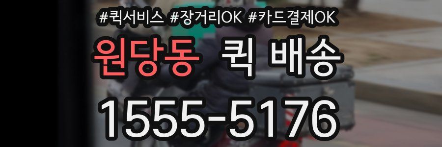 원당동 퀵 배송