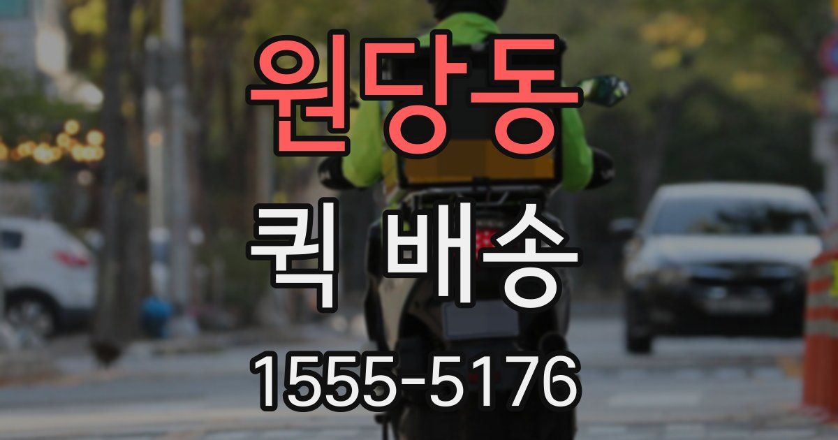원당동 퀵 배송