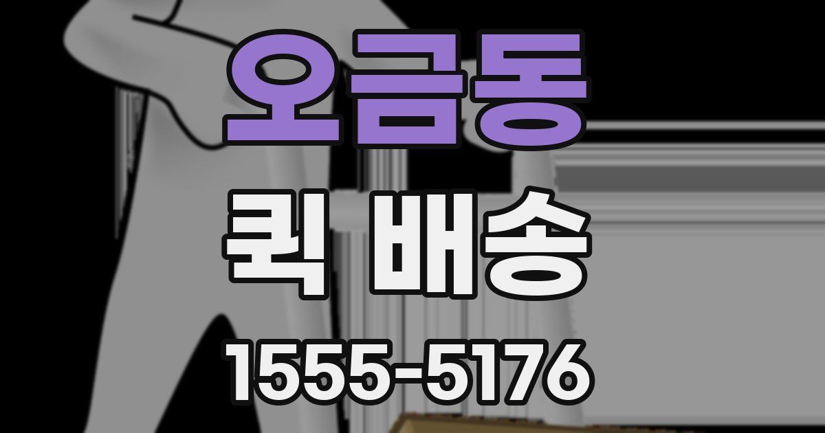 오금동 퀵 배송