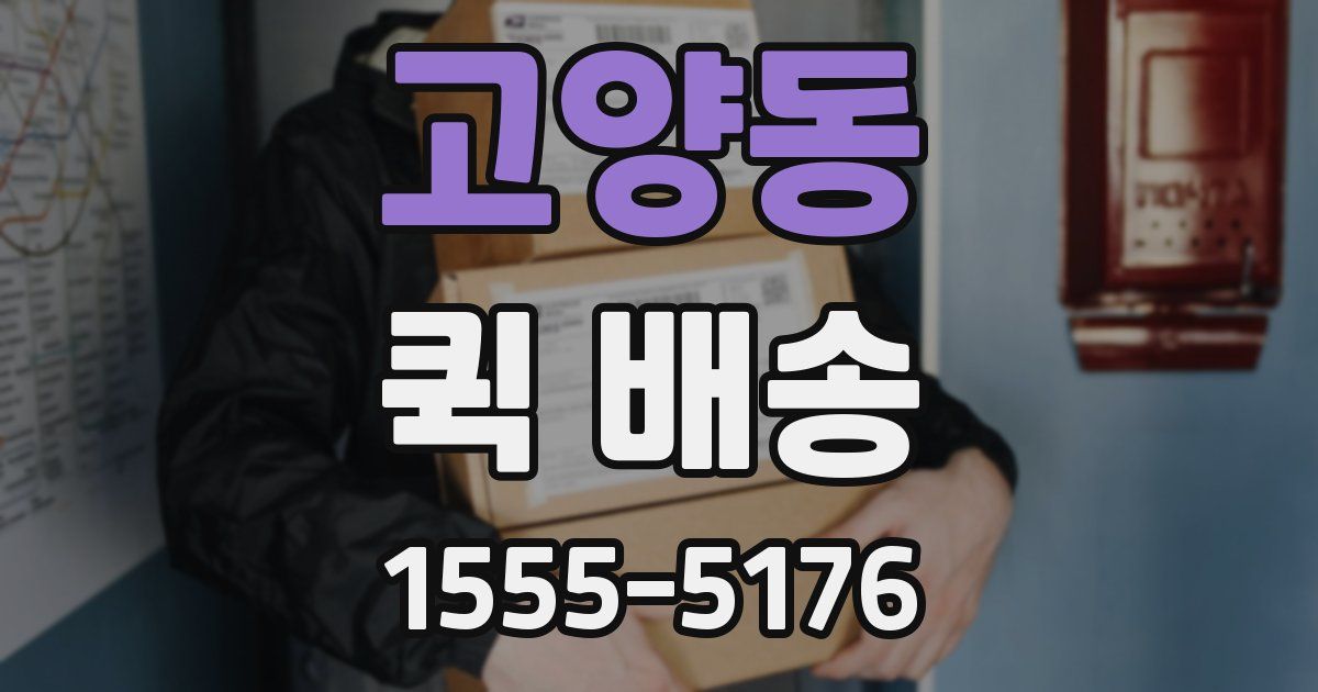 고양동 퀵 배송