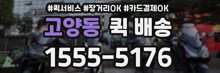 고양동 퀵 배송