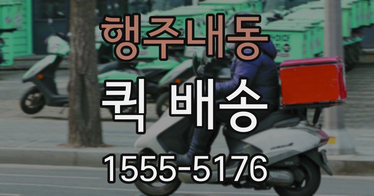 행주내동 퀵 배송