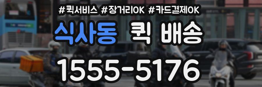 식사동 퀵 배송