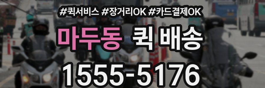 마두동 퀵 배송