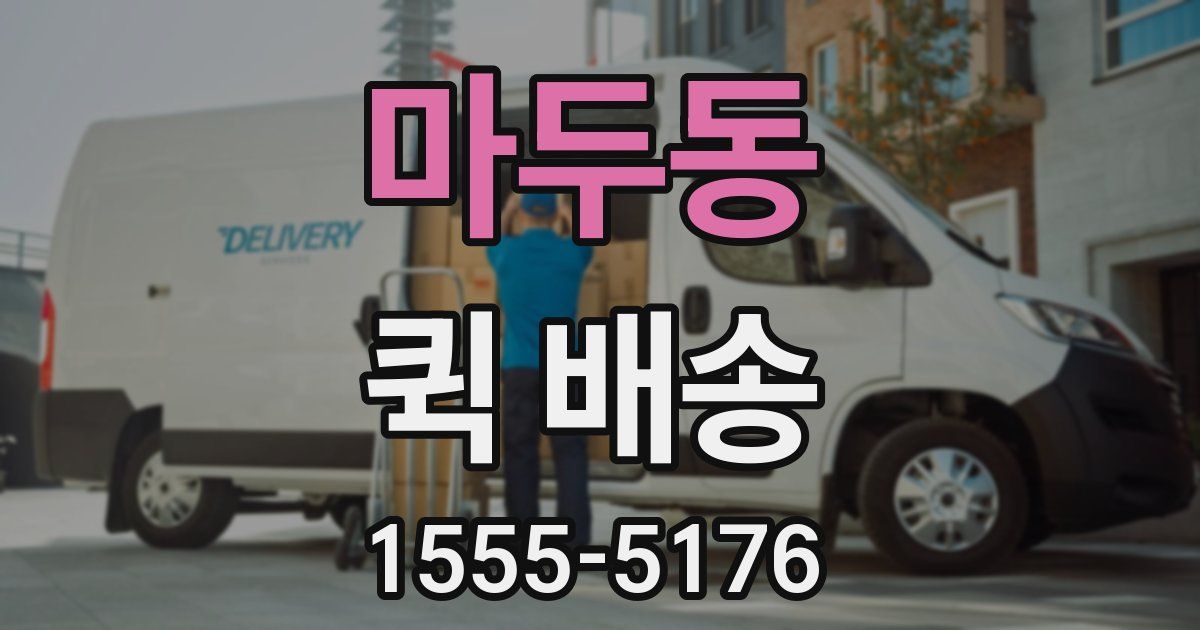 마두동 퀵 배송