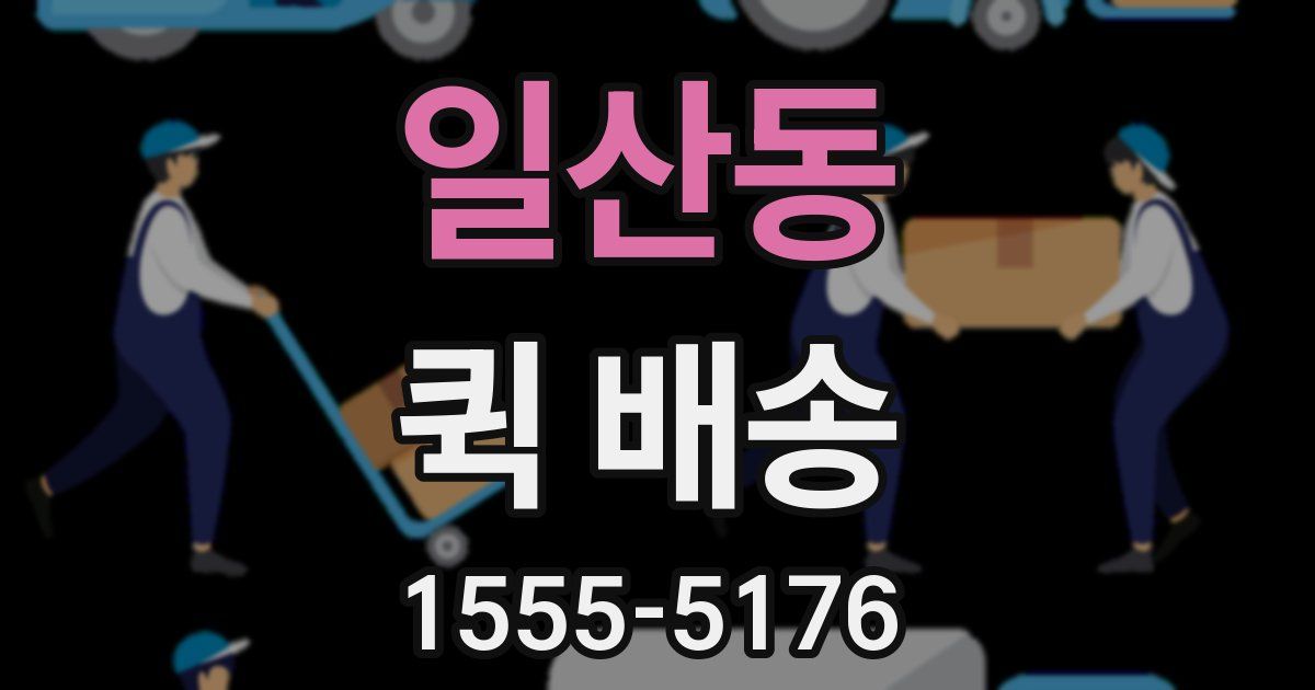 일산동 퀵 배송