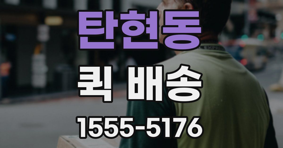 탄현동 퀵 배송
