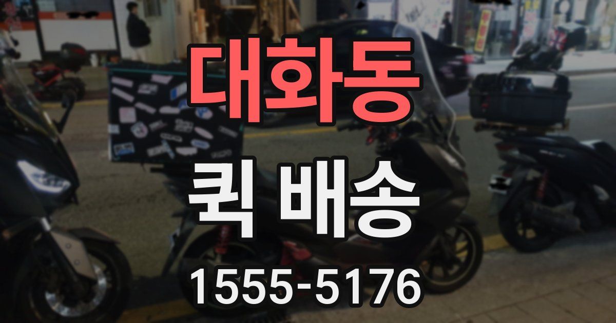 대화동 퀵 배송