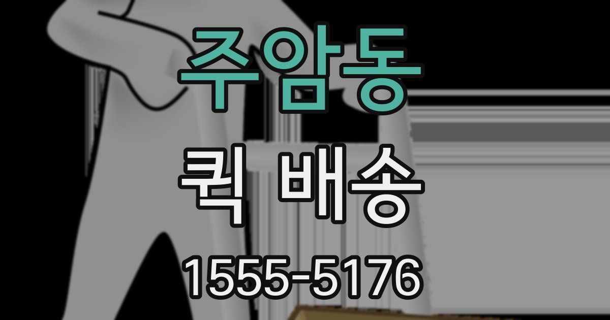 주암동 퀵 배송