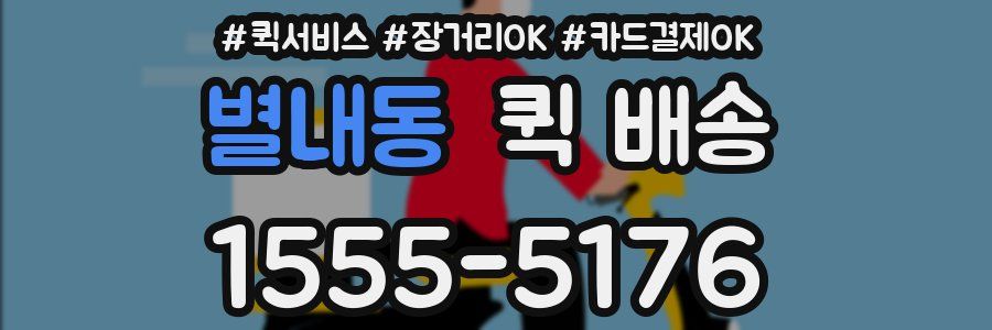 별내동 퀵 배송