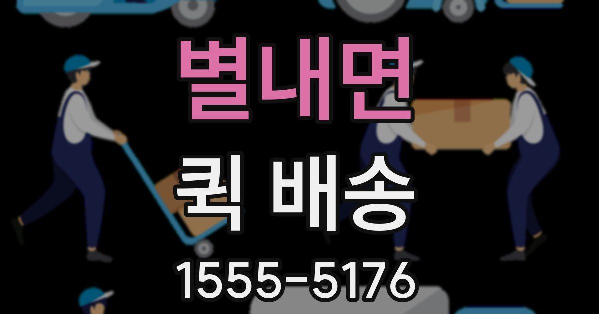 별내면 퀵 배송