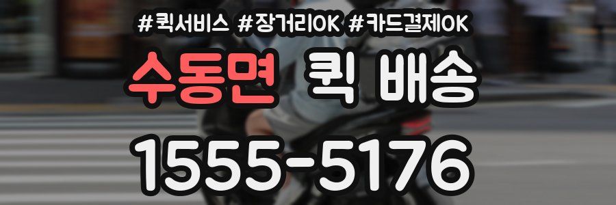 수동면 퀵 배송