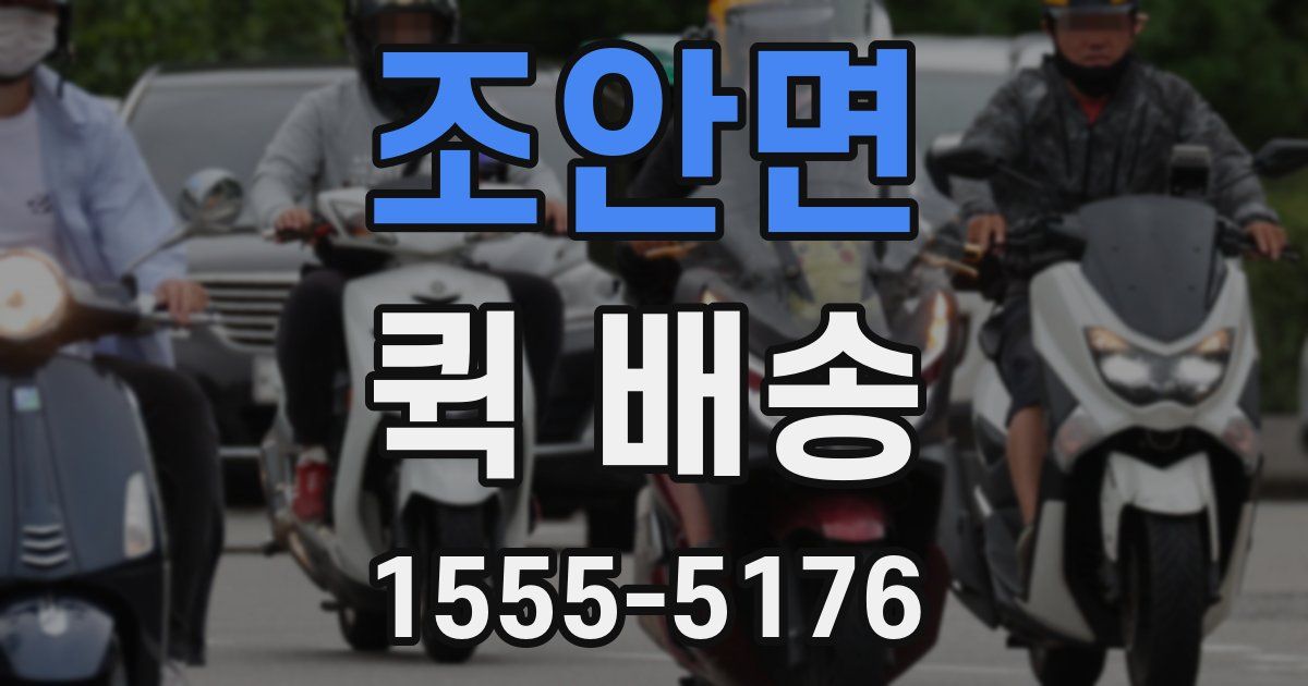 조안면 퀵 배송