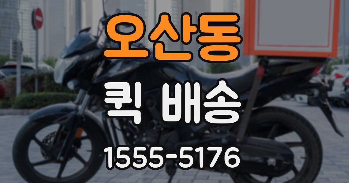 오산동 퀵 배송