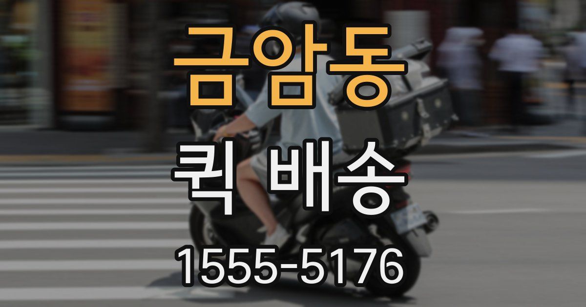 금암동 퀵 배송
