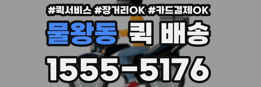 물왕동 퀵 배송