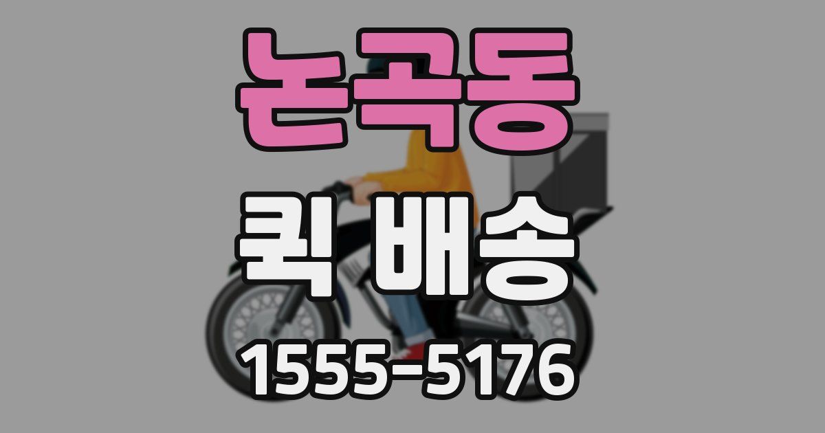 논곡동 퀵 배송