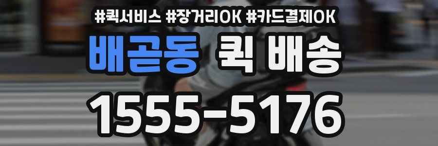 배곧동 퀵 배송