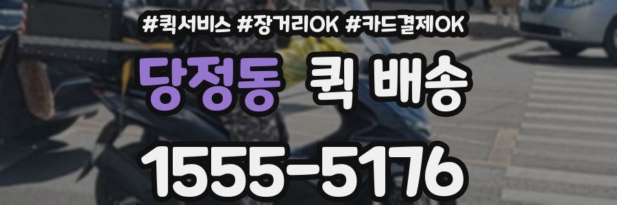 당정동 퀵 배송