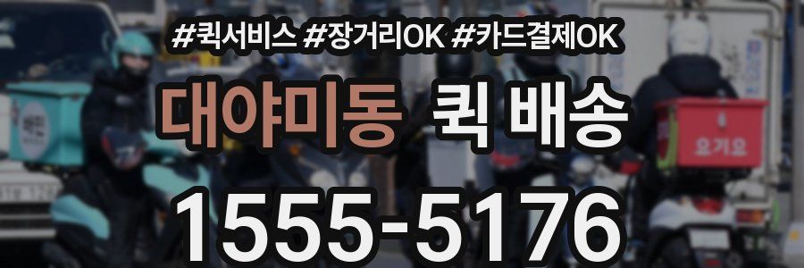 대야미동 퀵 배송