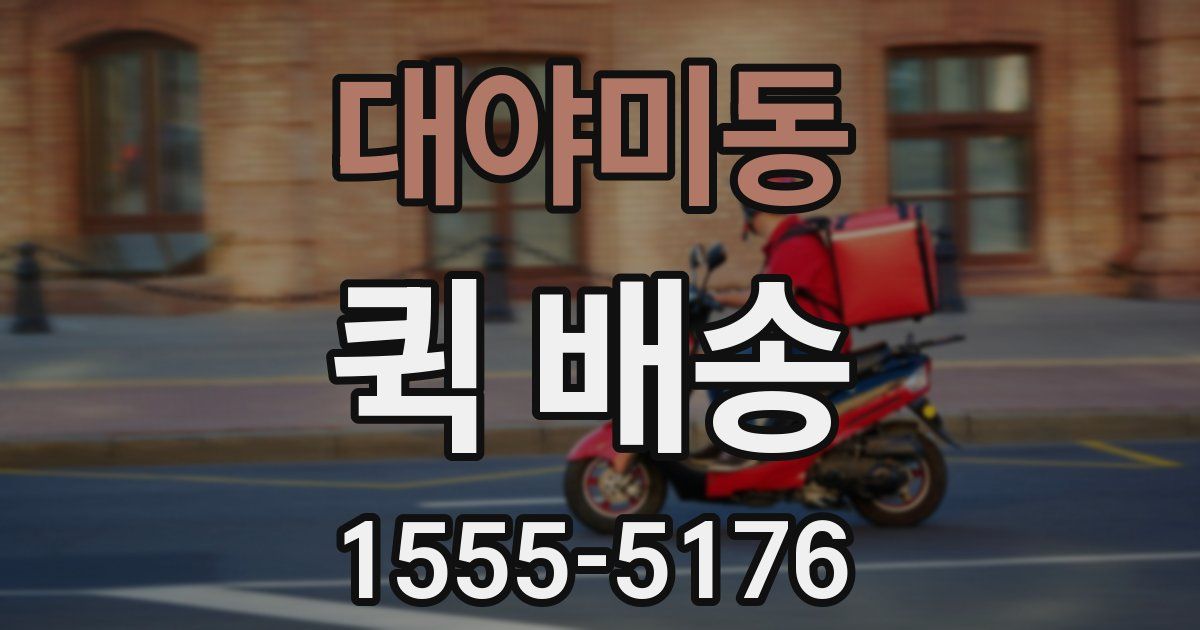 대야미동 퀵 배송
