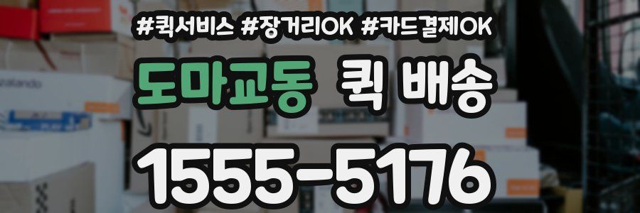 도마교동 퀵 배송