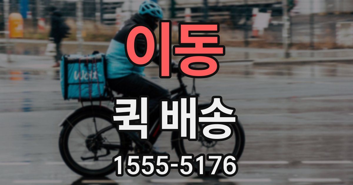 이동 퀵 배송