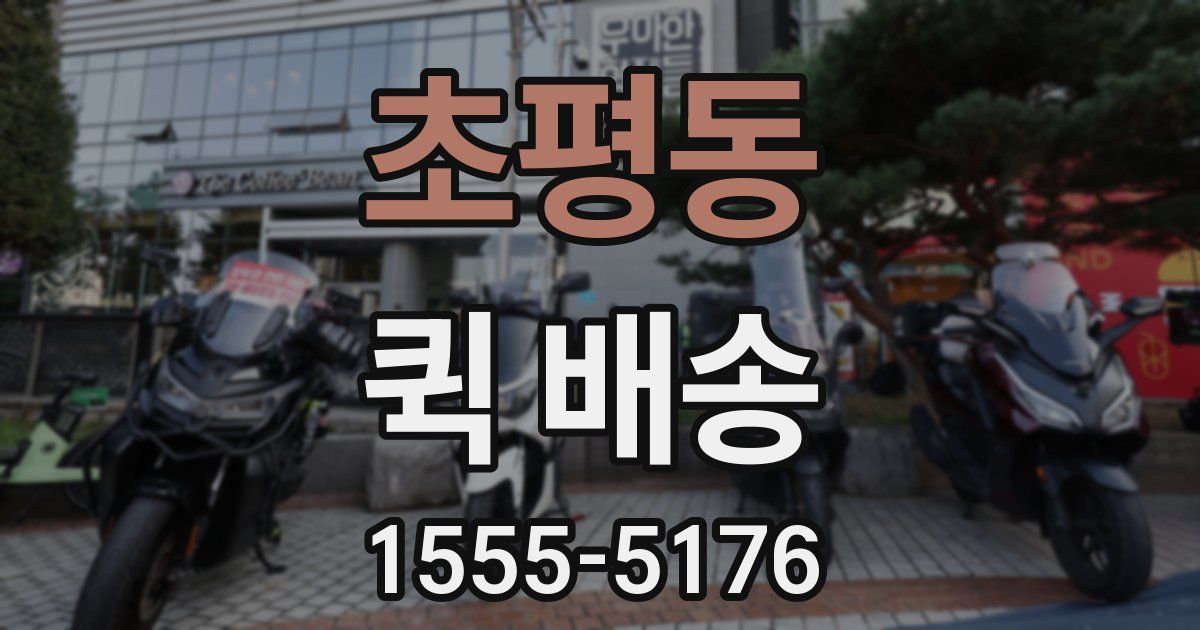 초평동 퀵 배송