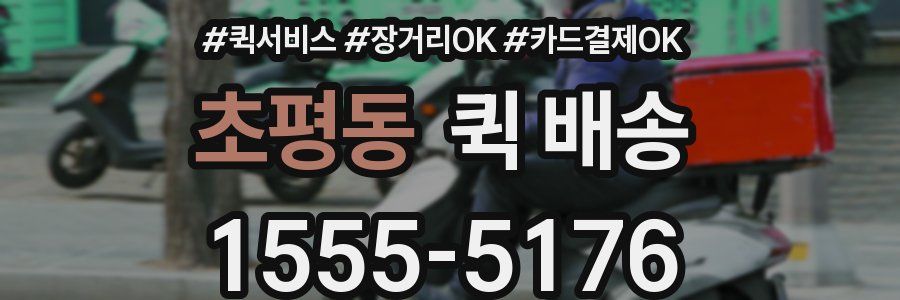 초평동 퀵 배송