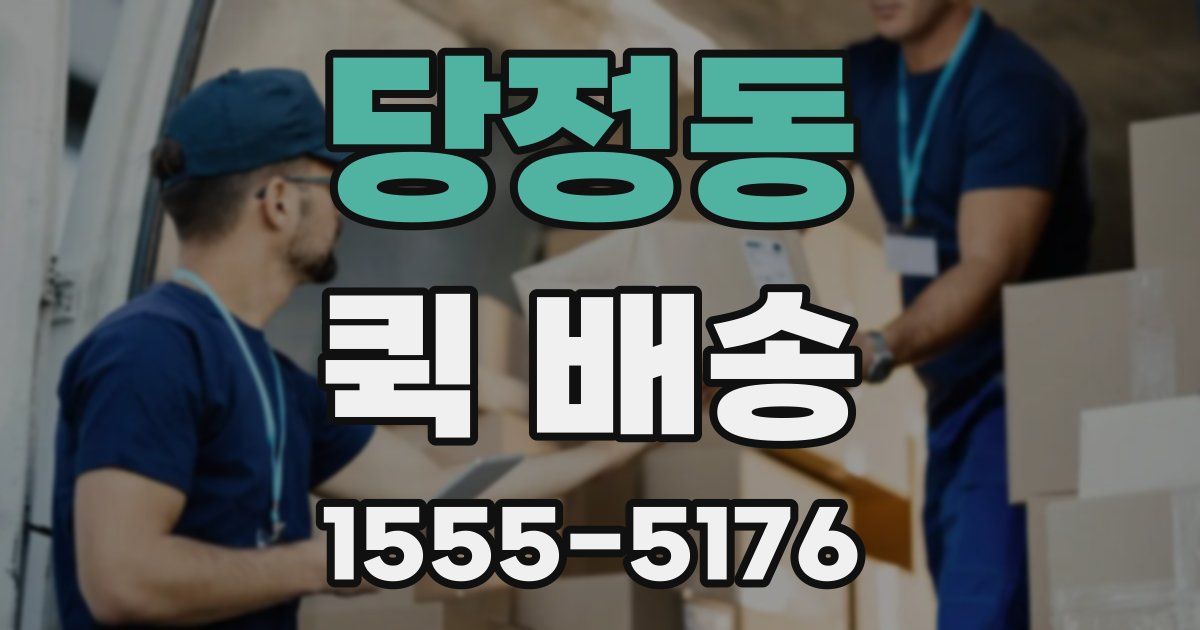 당정동 퀵 배송