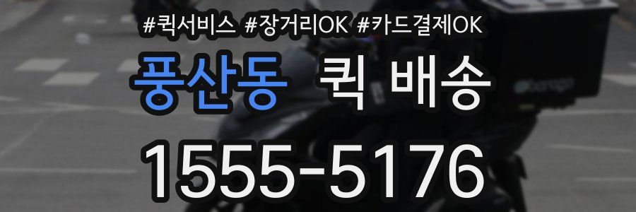 풍산동 퀵 배송
