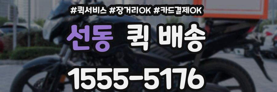 선동 퀵 배송
