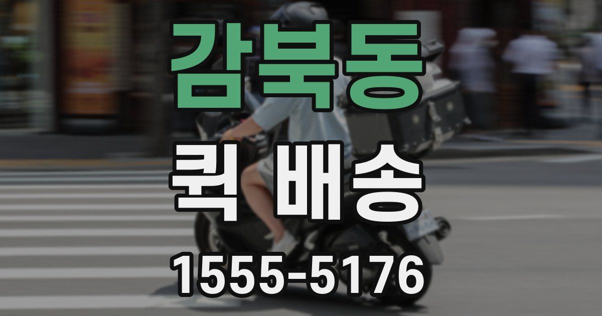 감북동 퀵 배송