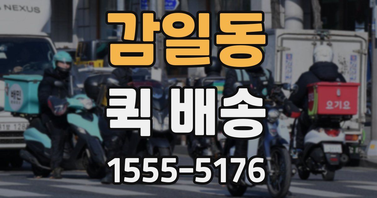 감일동 퀵 배송