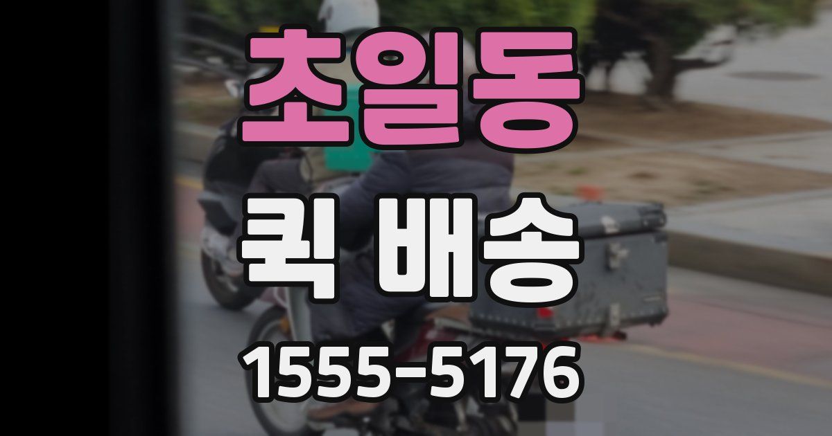 초일동 퀵 배송