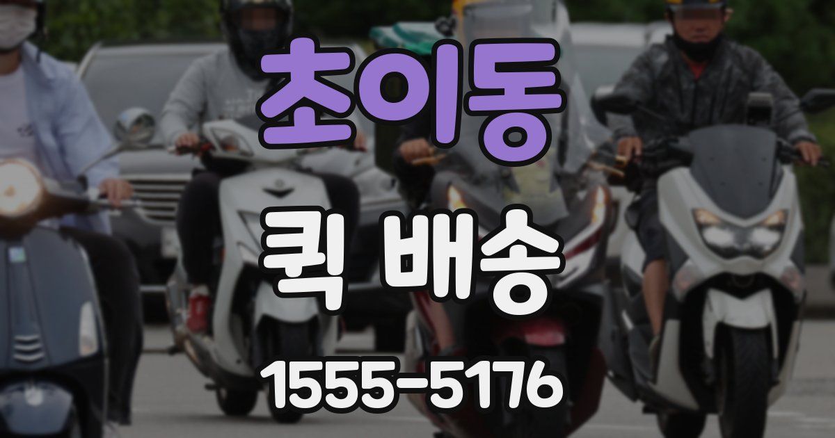 초이동 퀵 배송