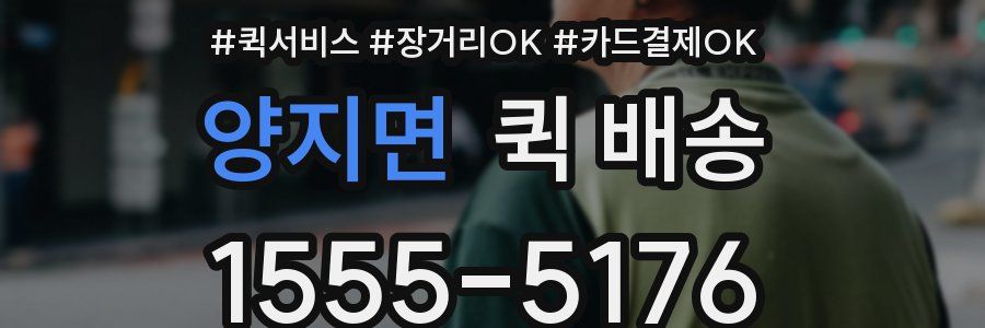 양지면 퀵 배송