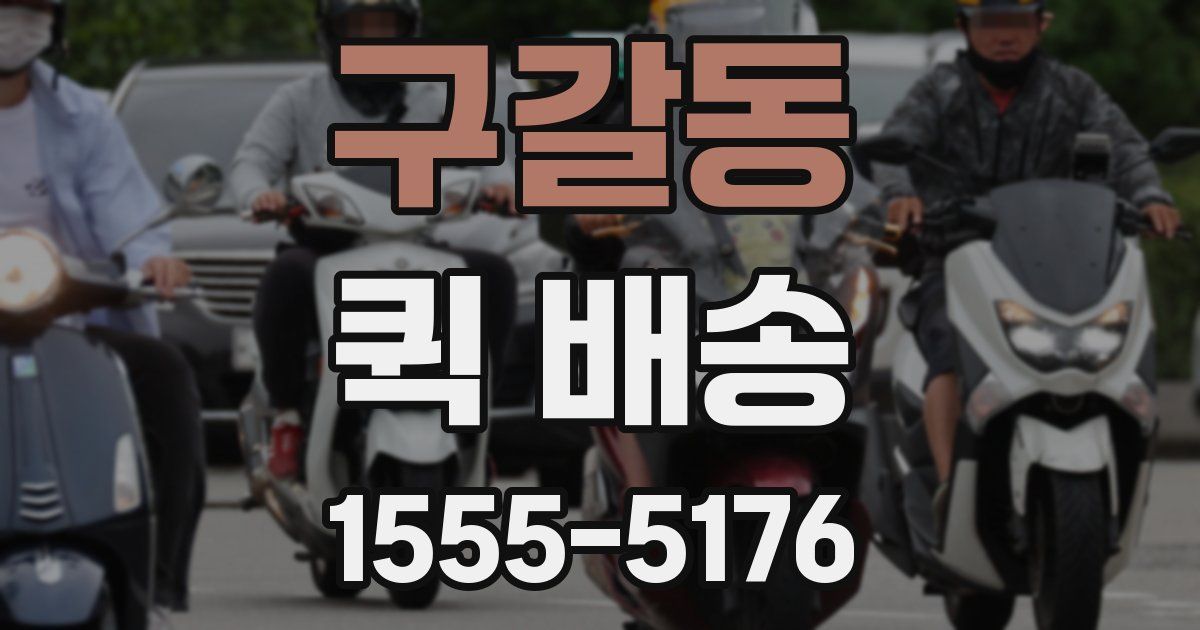 구갈동 퀵 배송
