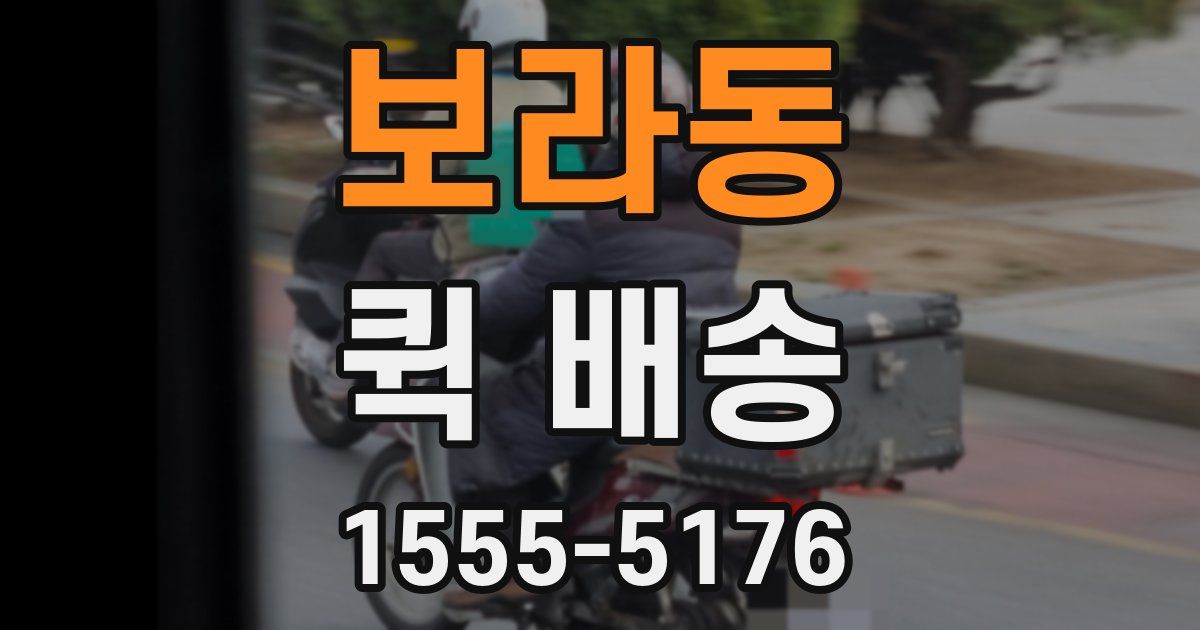 보라동 퀵 배송