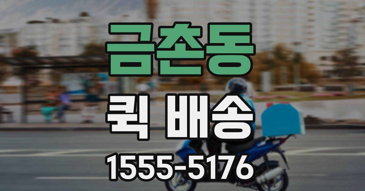 금촌동 퀵 배송