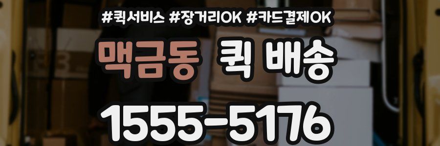 맥금동 퀵 배송