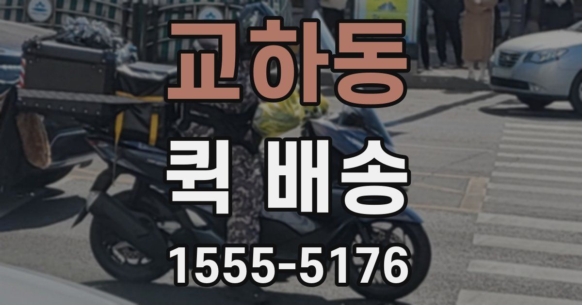 교하동 퀵 배송